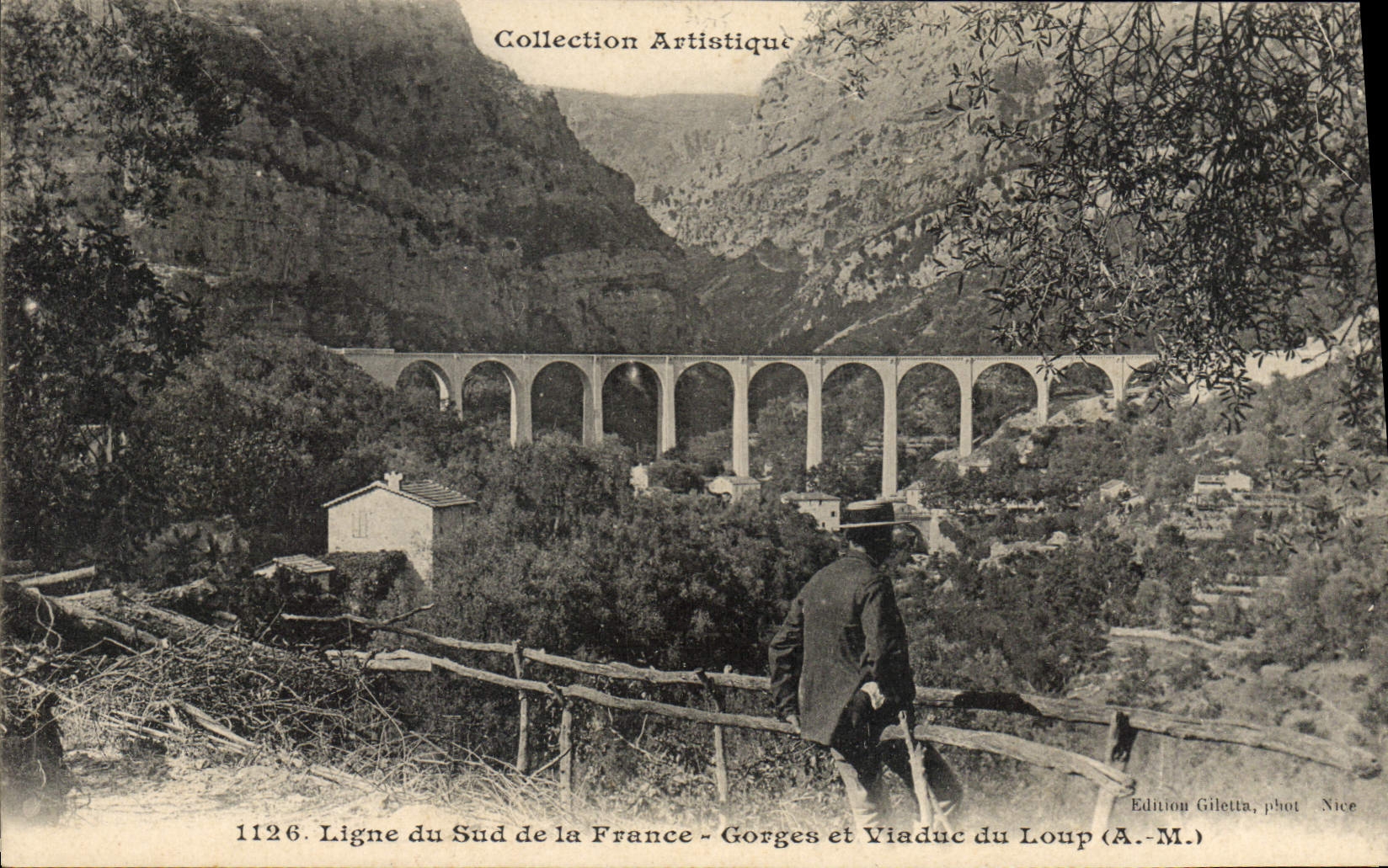 CPA Ligne du Sud de la France Gorges et Viaduc du Loup