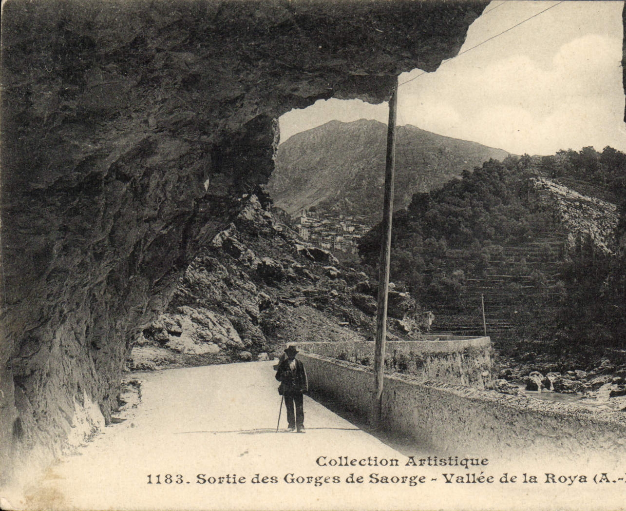 CPA Sortie des Gorges de Saorge Valee de la Roya