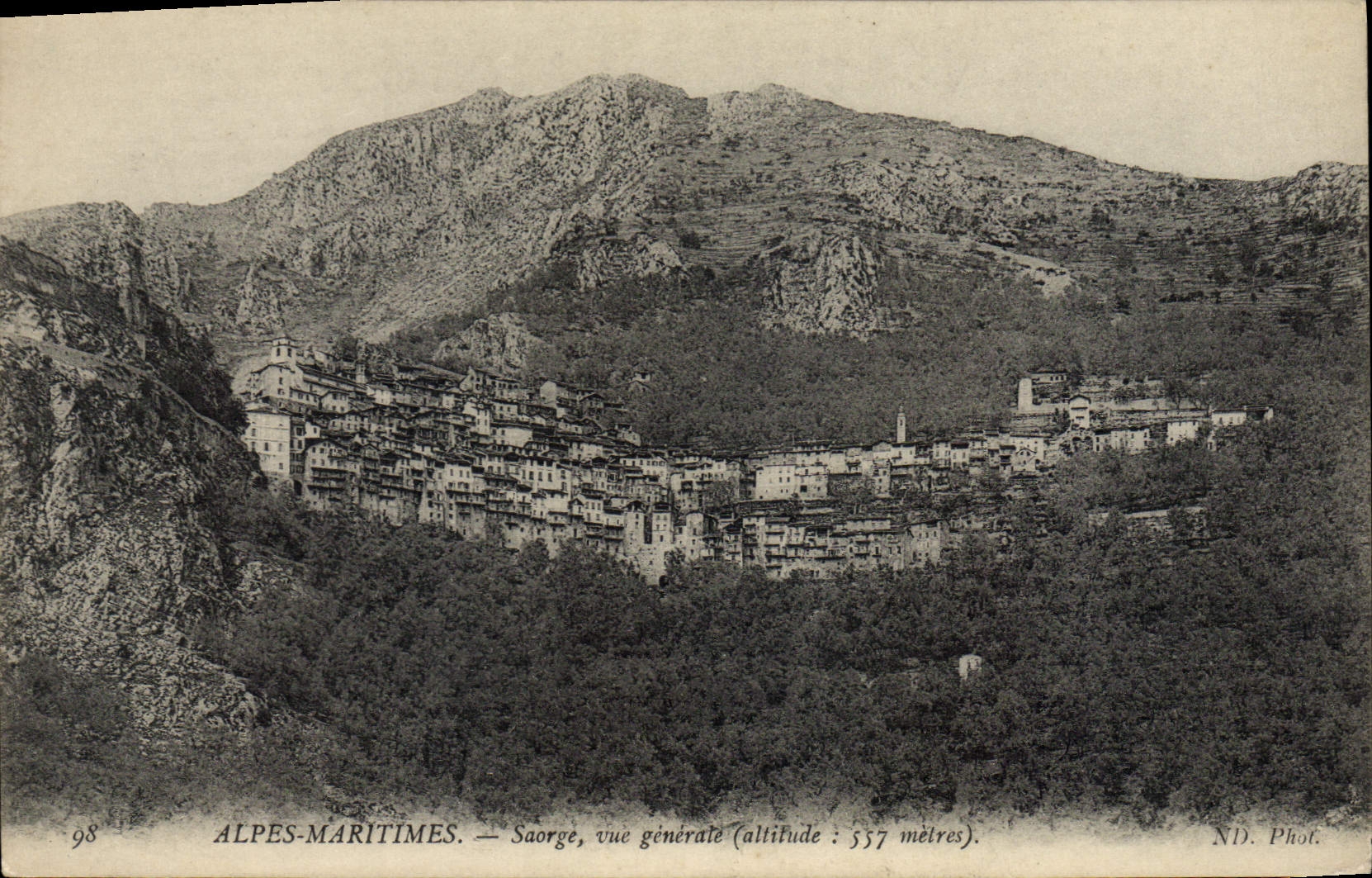 CPA Saorge Vue generale