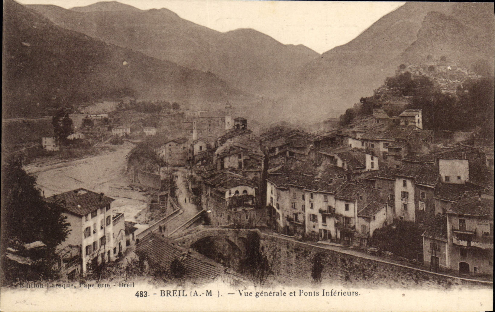 CPA Breil Vue generale et Ponts Inferieurs
