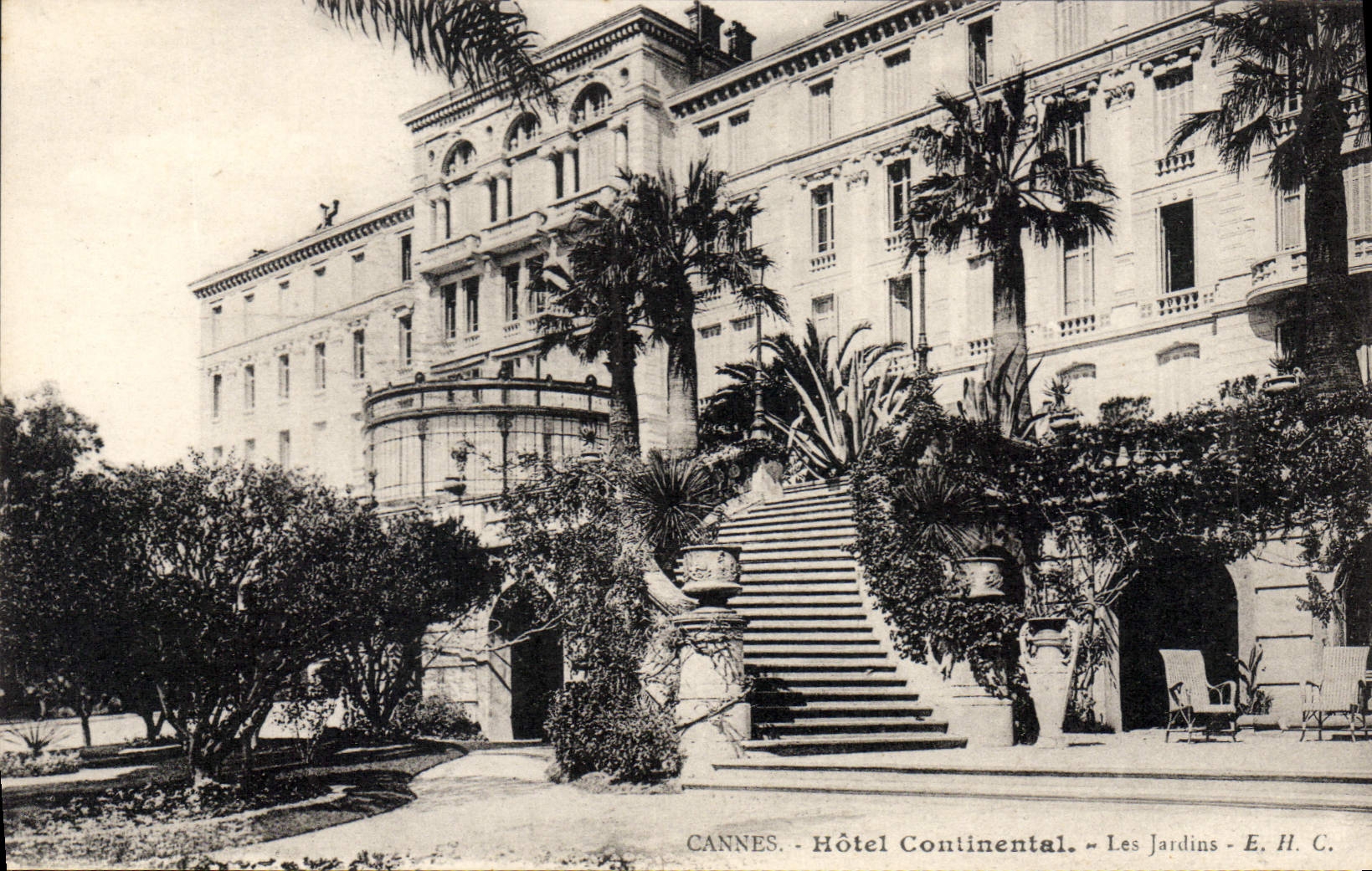 CPA Cannes Hotel Continental Les Jardins