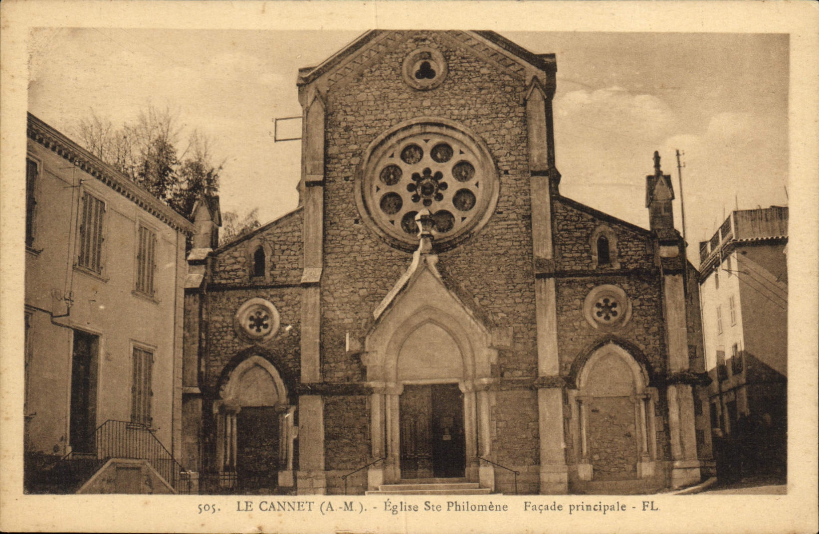 CPA Le Cannet Eglise Ste Philomene Facade principale