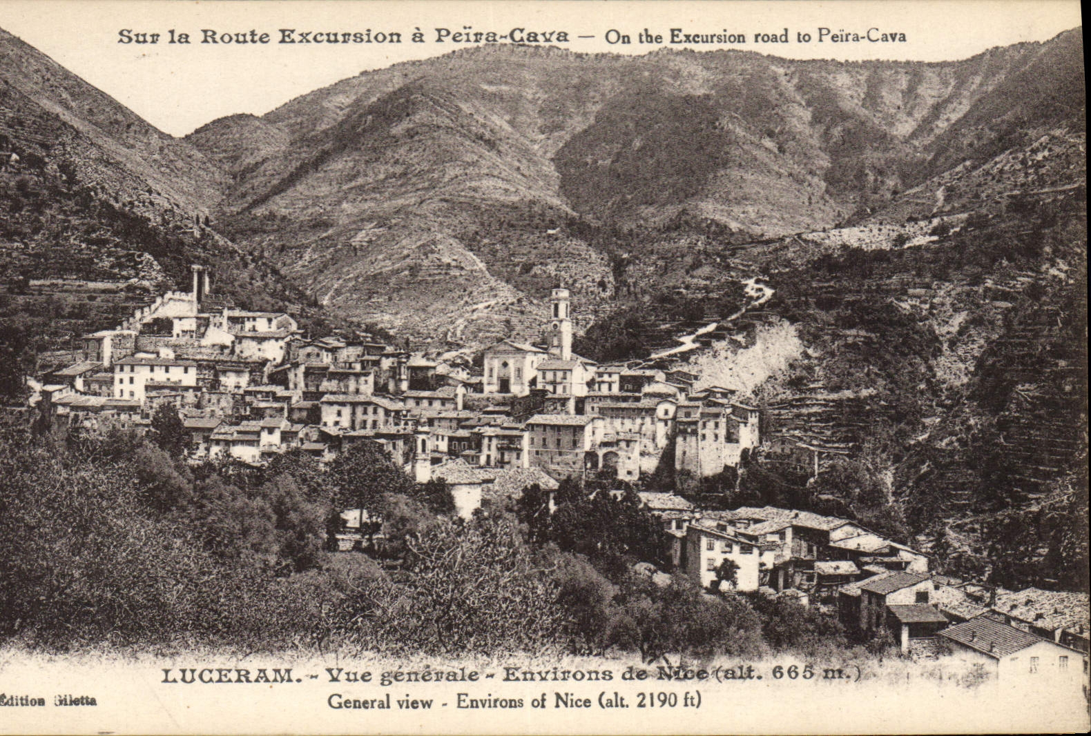 CPA Luceram Vue generale Environs de Nice