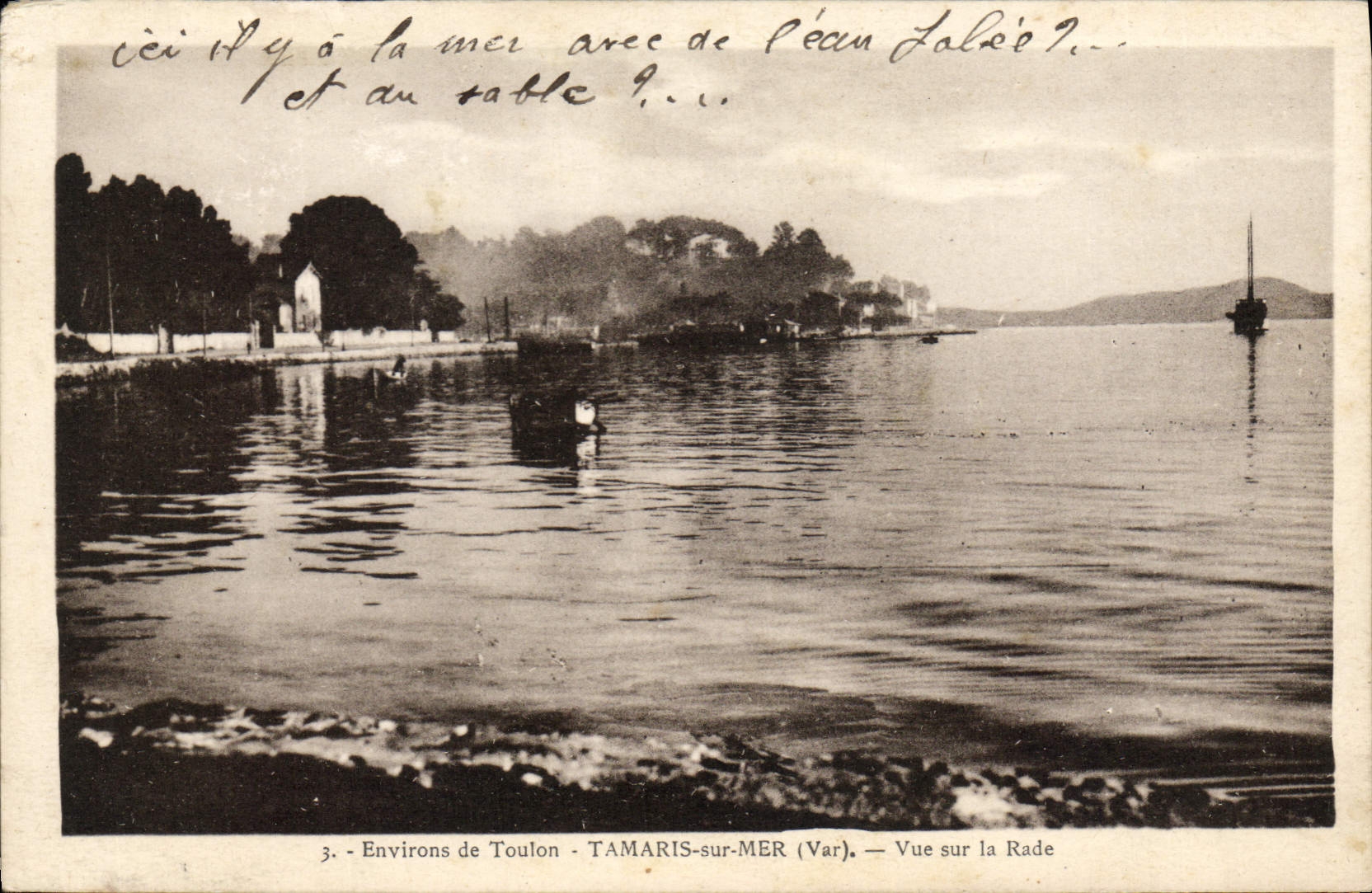 CPA Environs de Toulon Tamaris sur mer Vue sur la Rade
