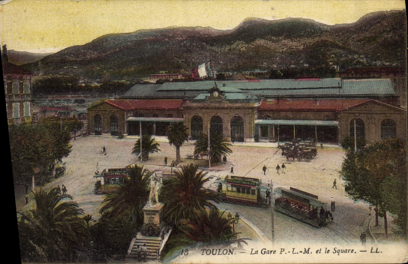 CPA Toulon La Gare PLM et le Square