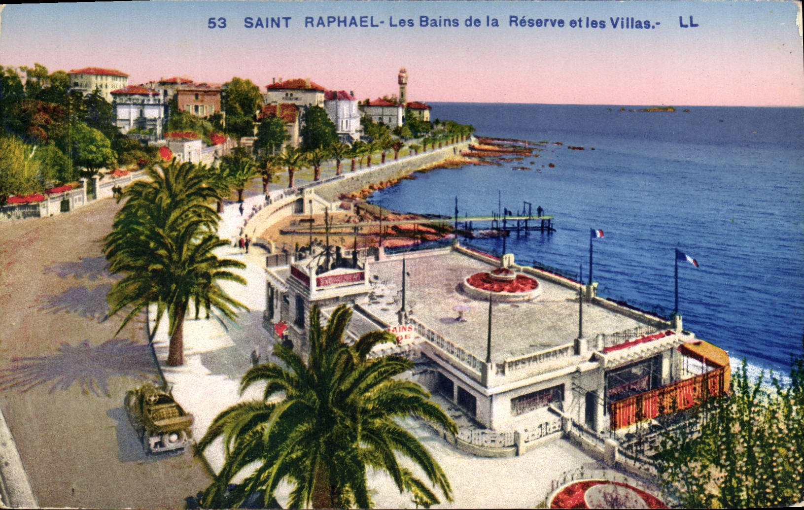 CPA Saint Raphael Les Bains de la Reserve et les Villas