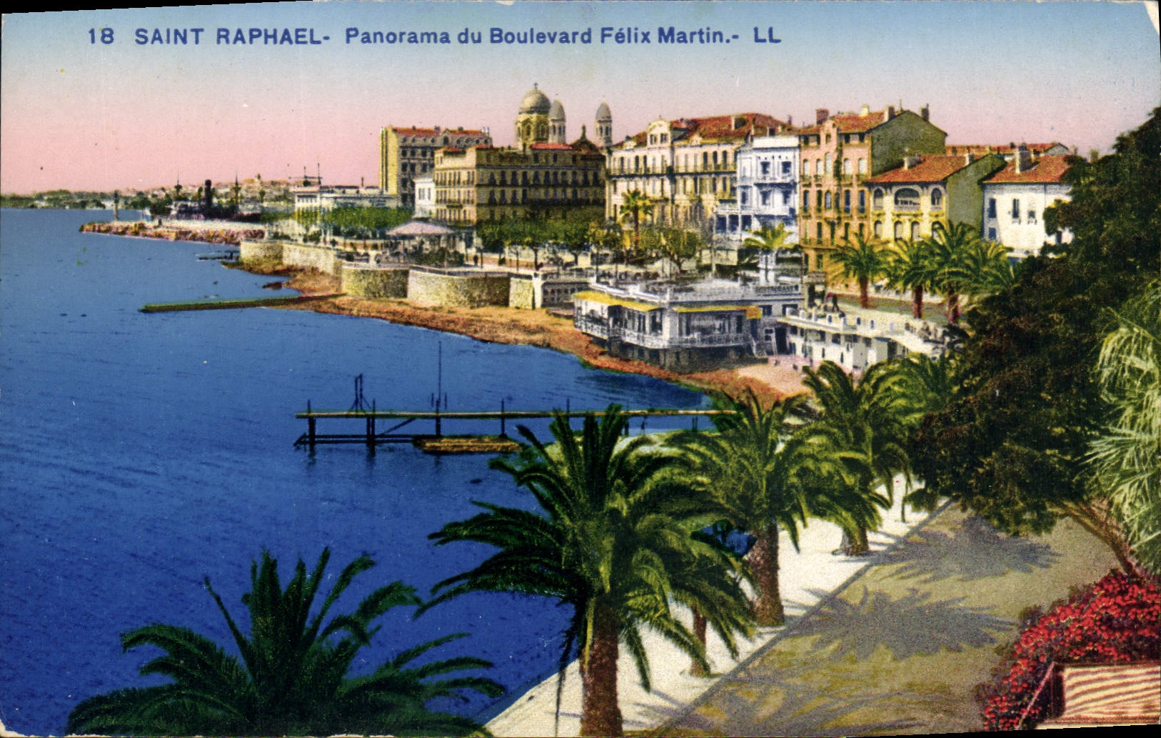 CPA Saint Raphael Panorama du Boulevard Felix Martin