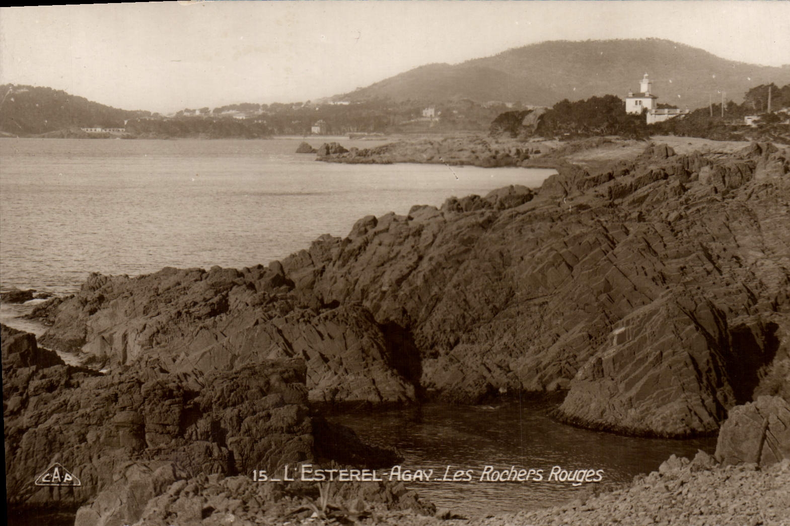 CPA L'Esterel Agav Les Rochers Rouges
