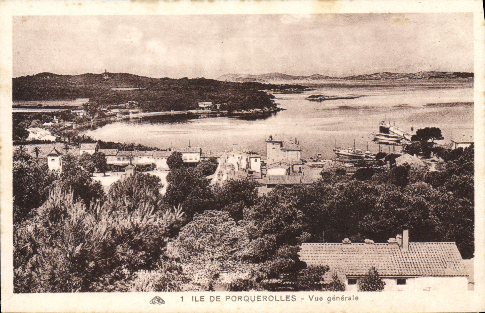 CPA Ile de Porquerolles vue generale