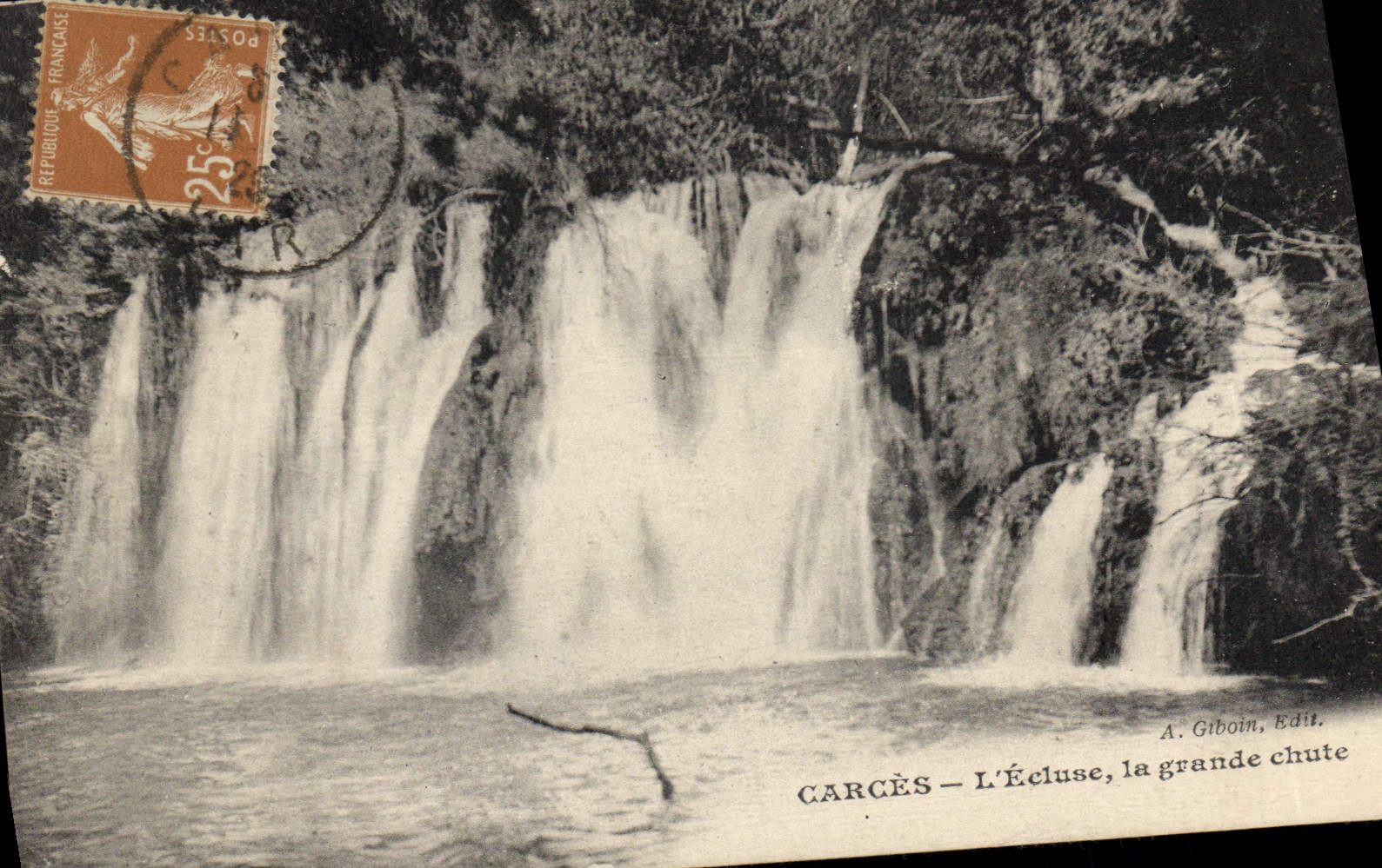 CPA Carces l'ecluse la grande chute 