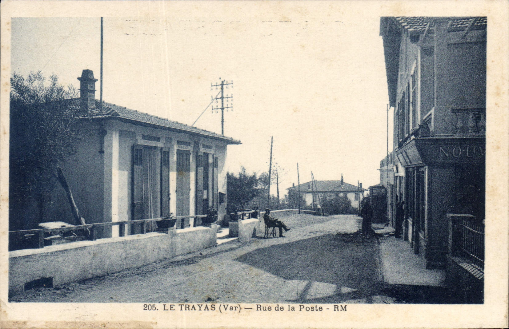 CPA Le Trayas Var Rue de la Poste 