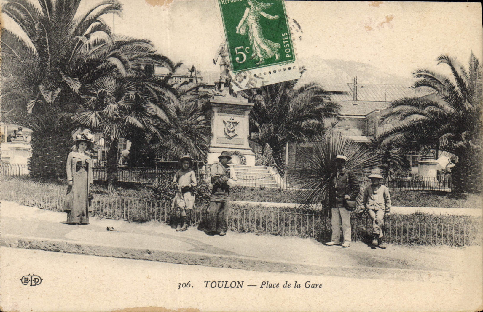 CPA Toulon Place de la Gare 