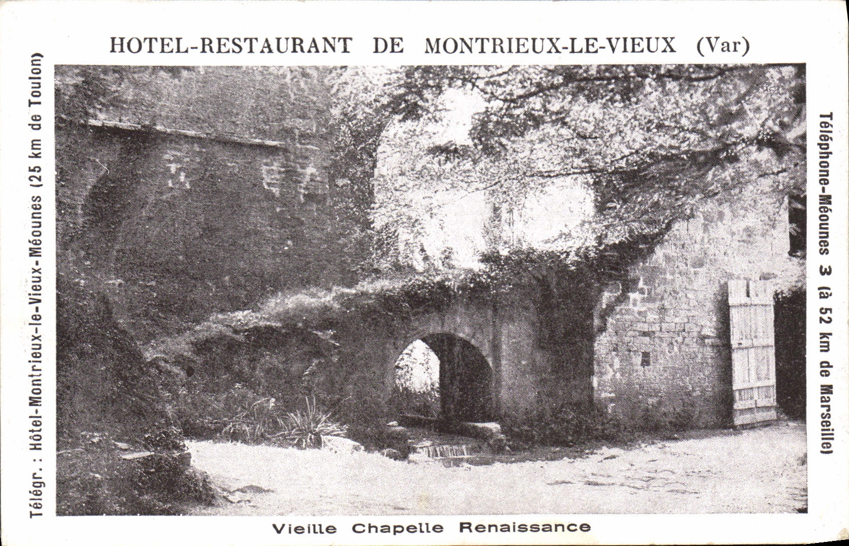 CPA Hotel Restaurant de Montrieux le Vieux Var vieille chapelle