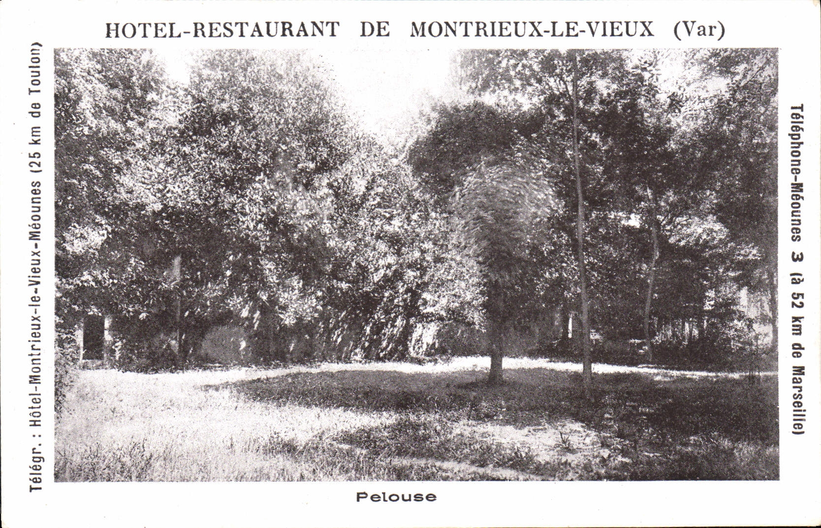 CPA Hotel Restaurant de Montrieux le Vieux Var pelouse