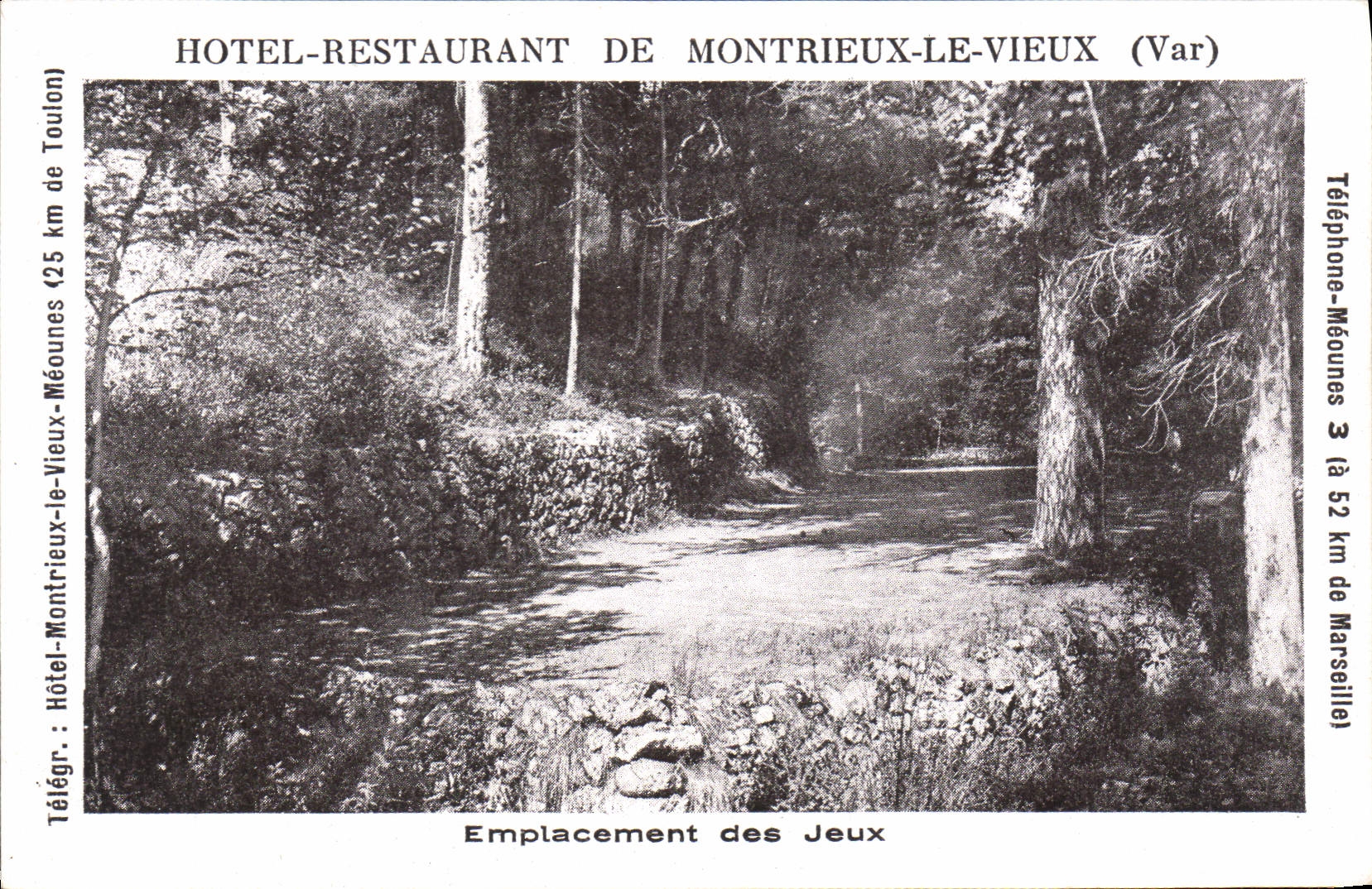 CPA Hotel Restaurant de Montrieux le Vieux Var emplacement des jeux