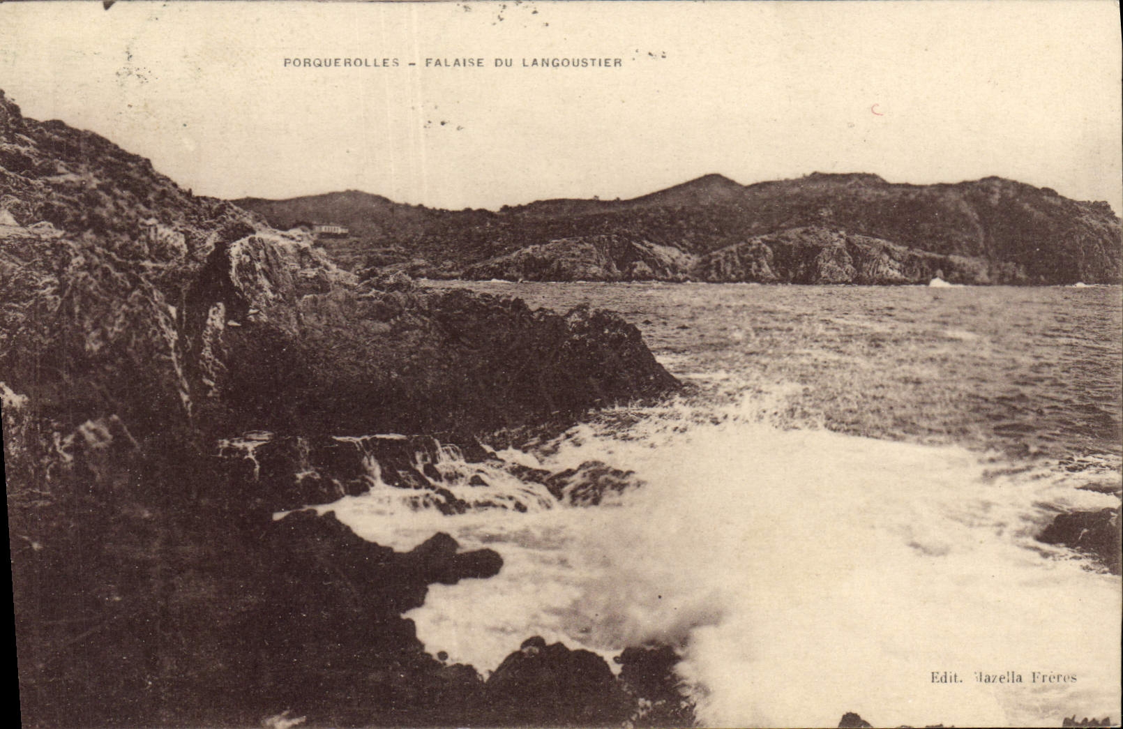 CPA Porquerolles falaise du langoustier