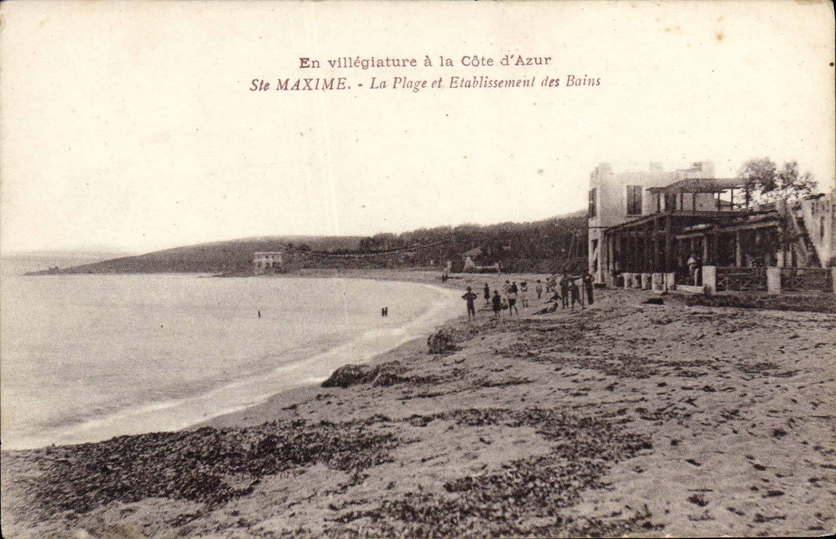 CPA En villegiature a la Core d'Azur Ste Maxime la Plage et Etablissement des Bains