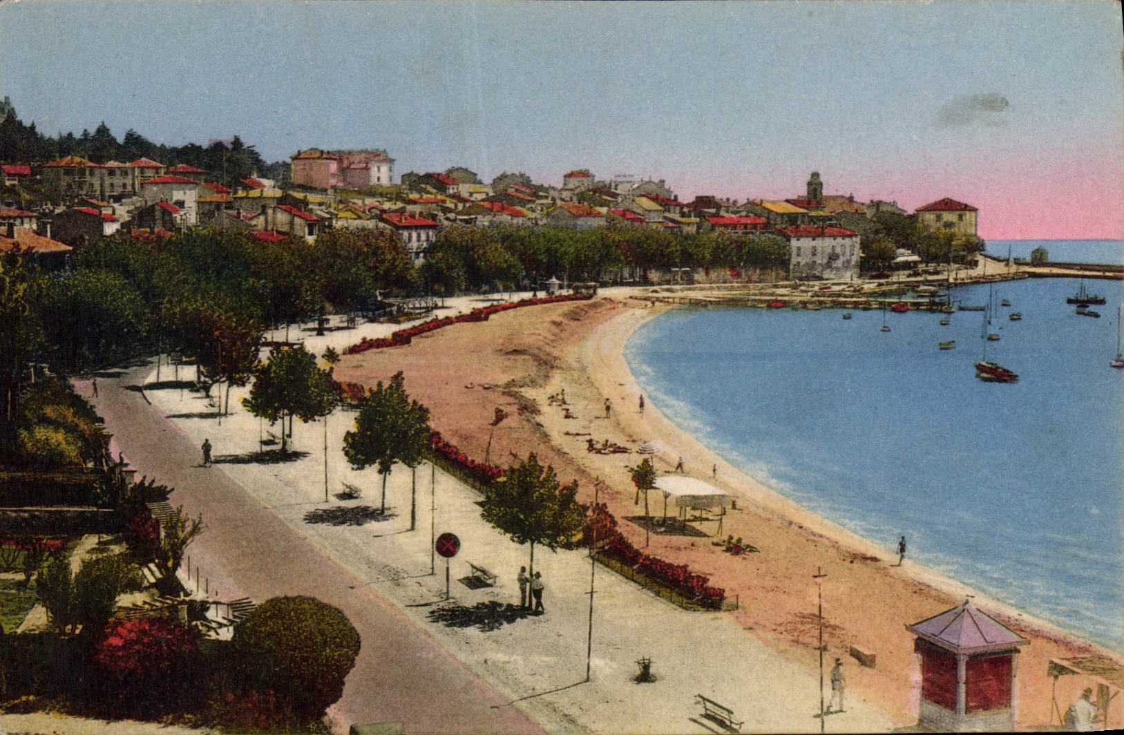 CPA Sainte Maxime sur Mer Vue generale vers le Port
