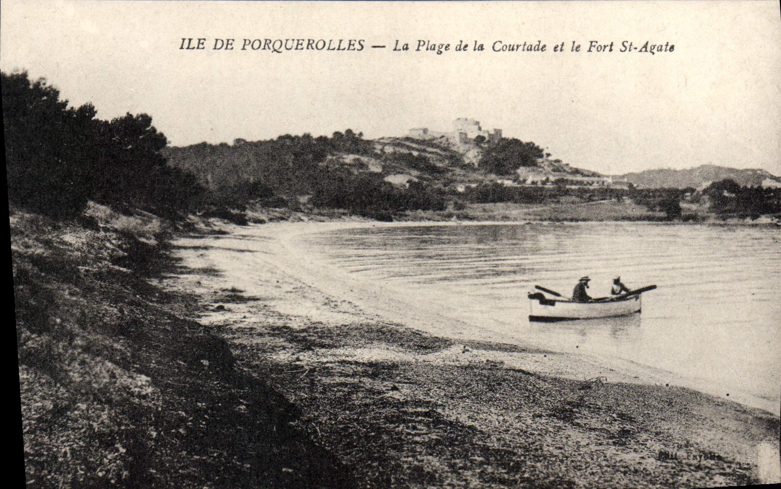 CPA Ile de Porquerolles La Plage de la Courtade et le Fort St Agate 