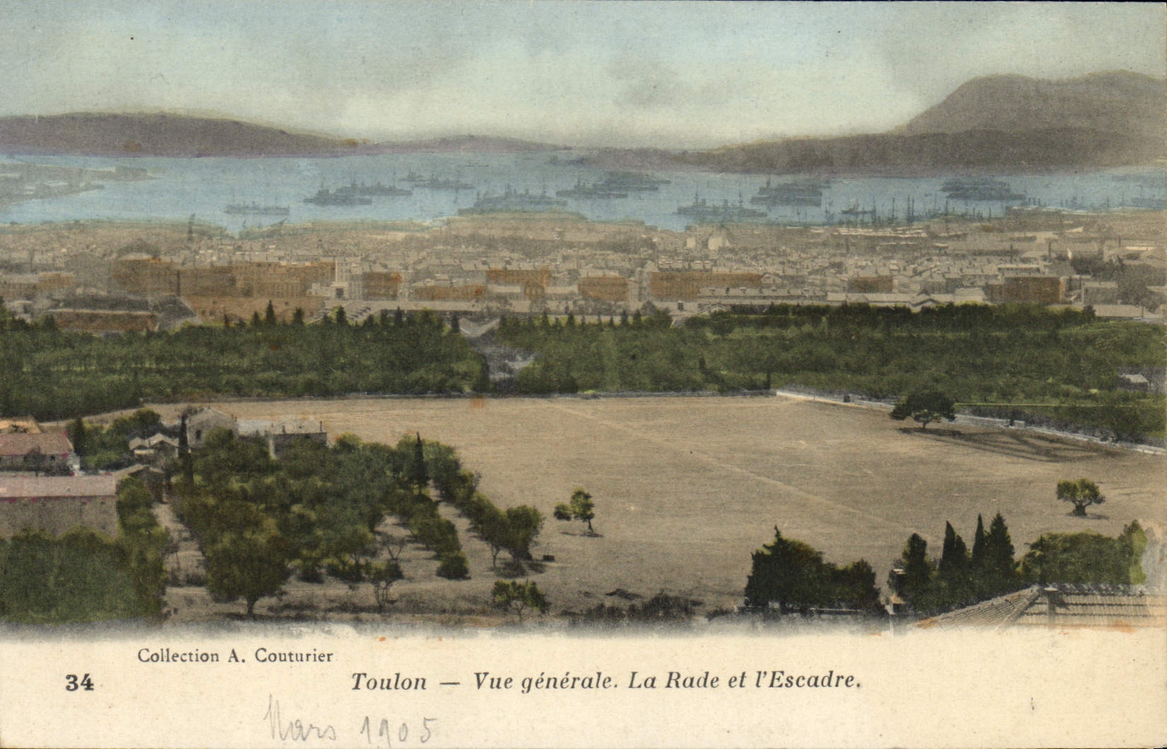 CPA Toulon Vue generale la Rade et l'Escadre