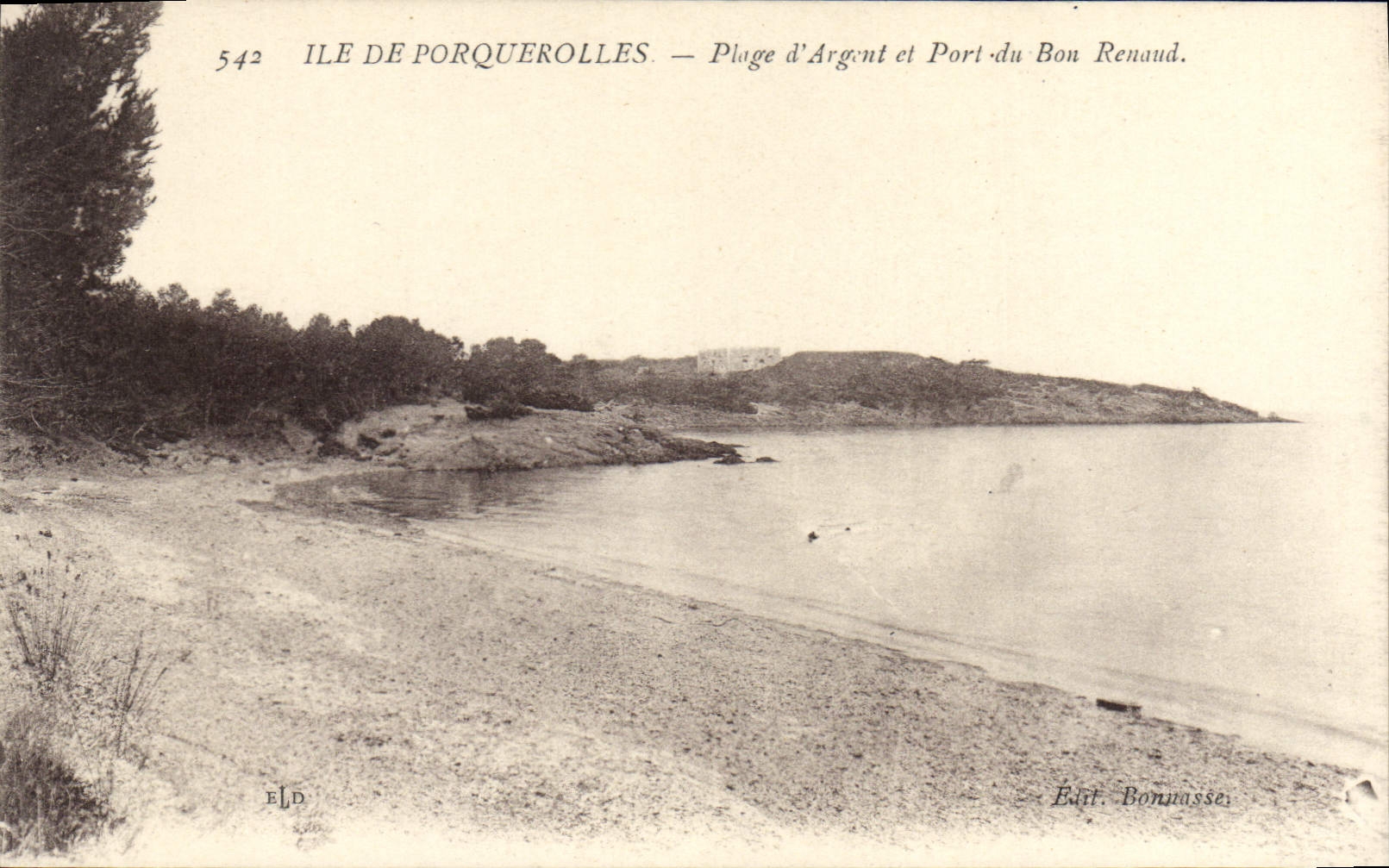 CPA Ile de Porquerolles Plage d'Argent et Port du Bon Renaud