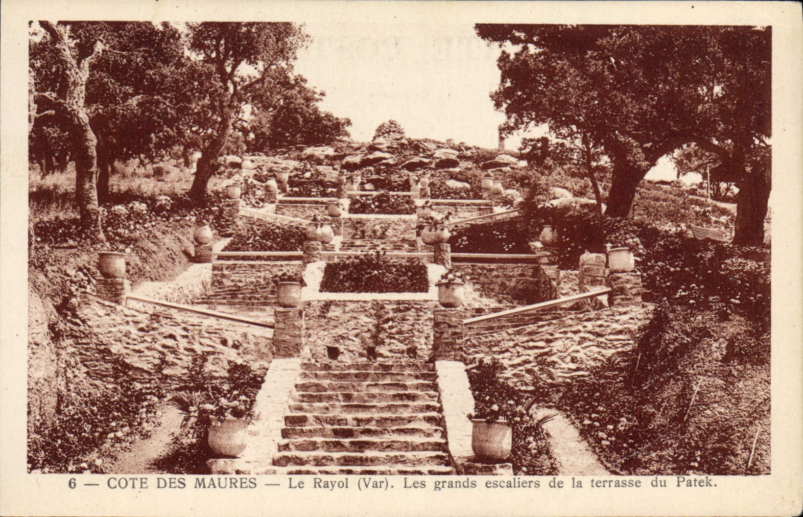 CPA Cote des Maures Le Rayol Var Les grands escaliers de la terrasse du Patek