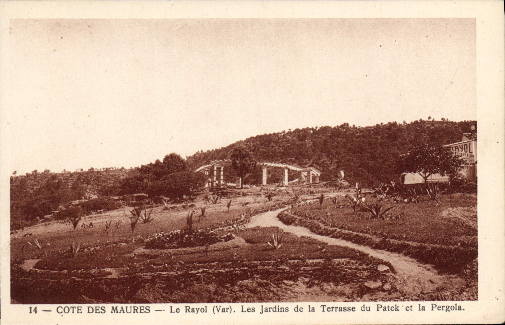 CPA Cote des Maures Le Rayol Var Les Jardins de la Terrasse du Patek et la Pergola 