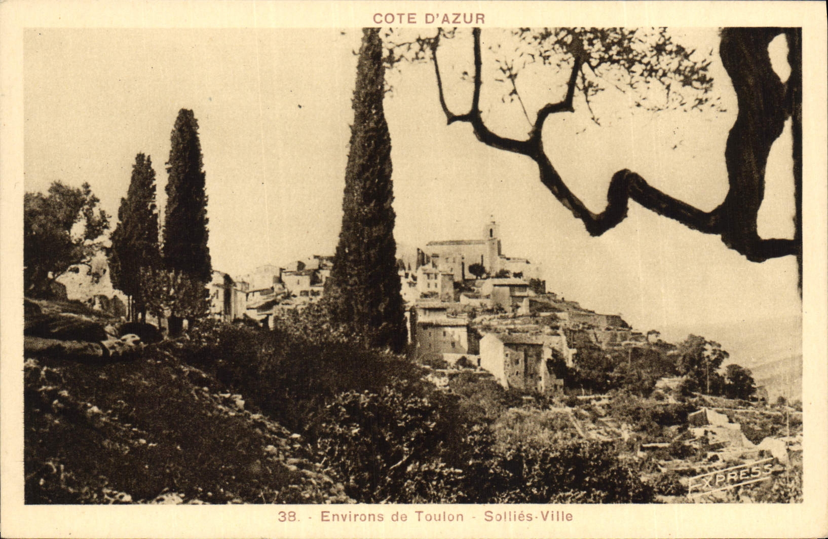 CPA Cote d'Azur Environs de Toulon Sollies Ville 