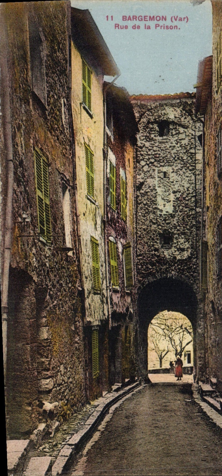 CPA Bargemon Var Rue de la Prison 