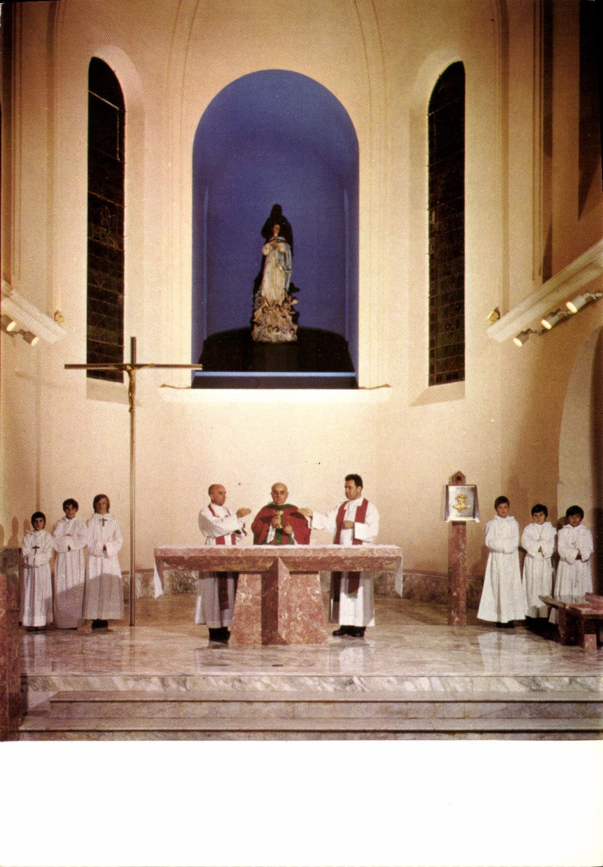 CPSM Paroise de la Loubiere de Siblas et de vert Coteau eglise de l'immaculee conception