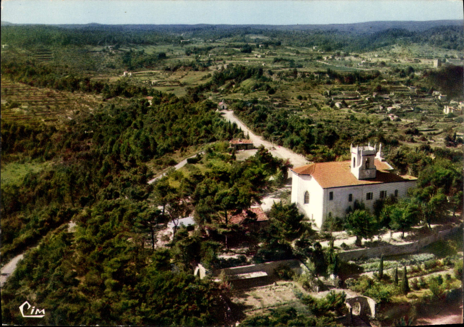 CPSM Notre Dame de Graces Cotignac Var Pelerinage Historique de France Vue aerienne