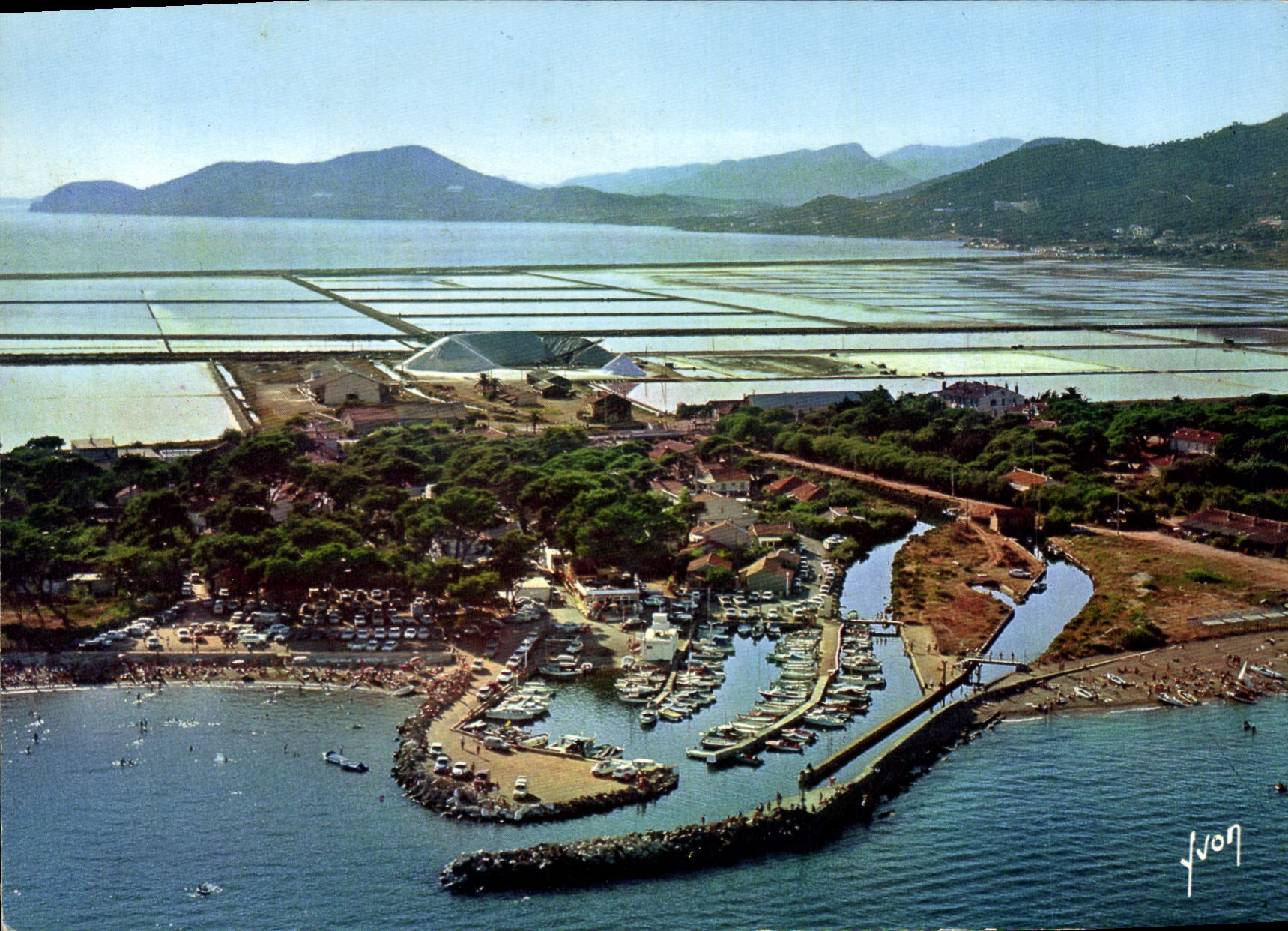 CPSM Cote d'Azur miracle de la nature Presqu'ile de Giens La Capte Var Le Port et les Salins 