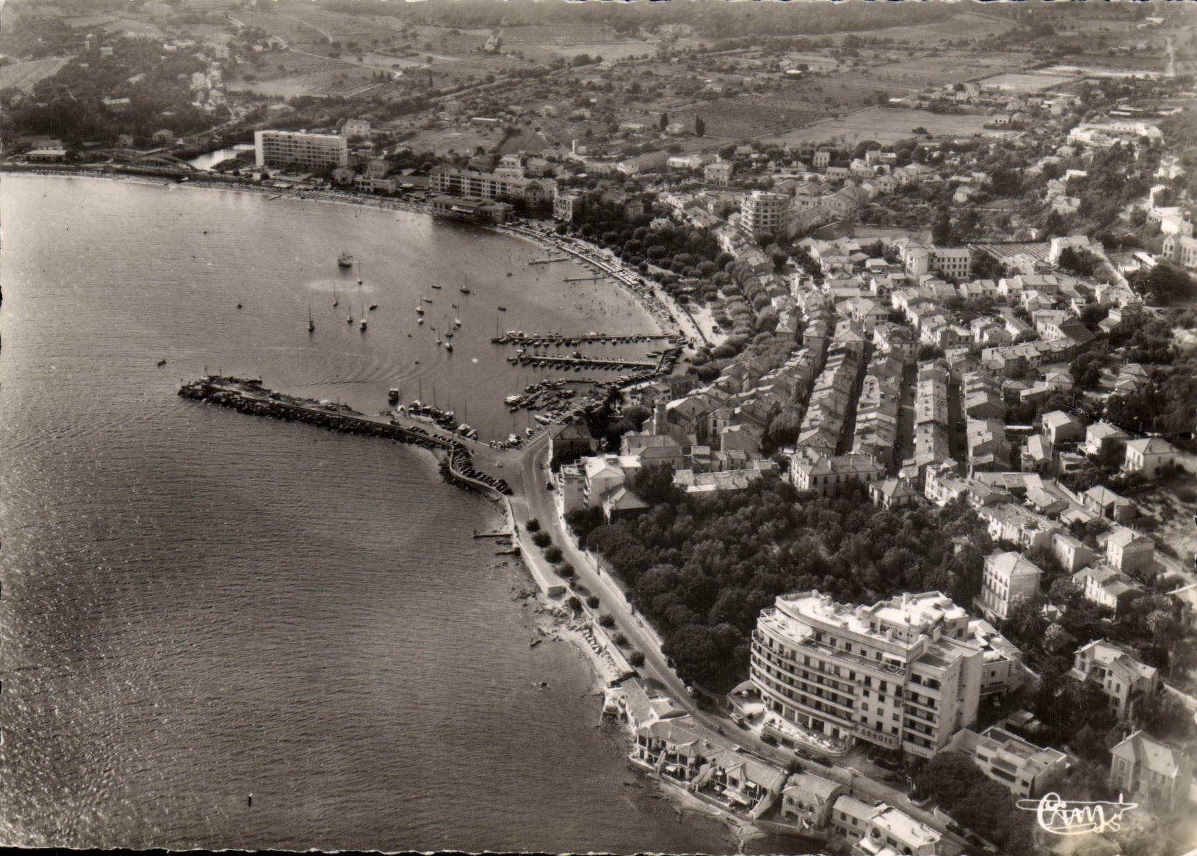 CPSM Cote d'Azur Ste Maxime Var Vue panoramiqie aerienne