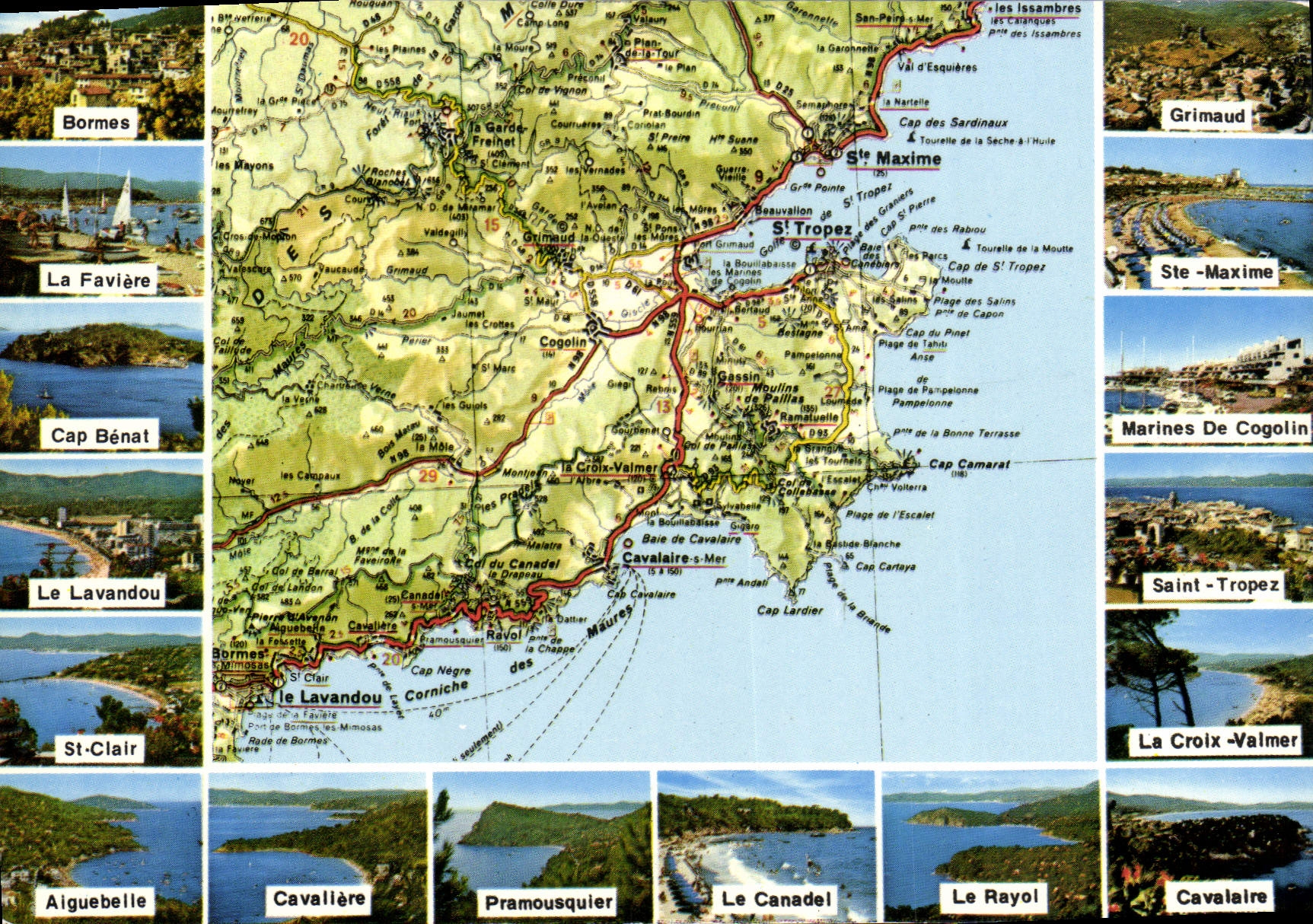 CPSM De Bormes et le Lavandou Saint Tropez et Sainte Maxime