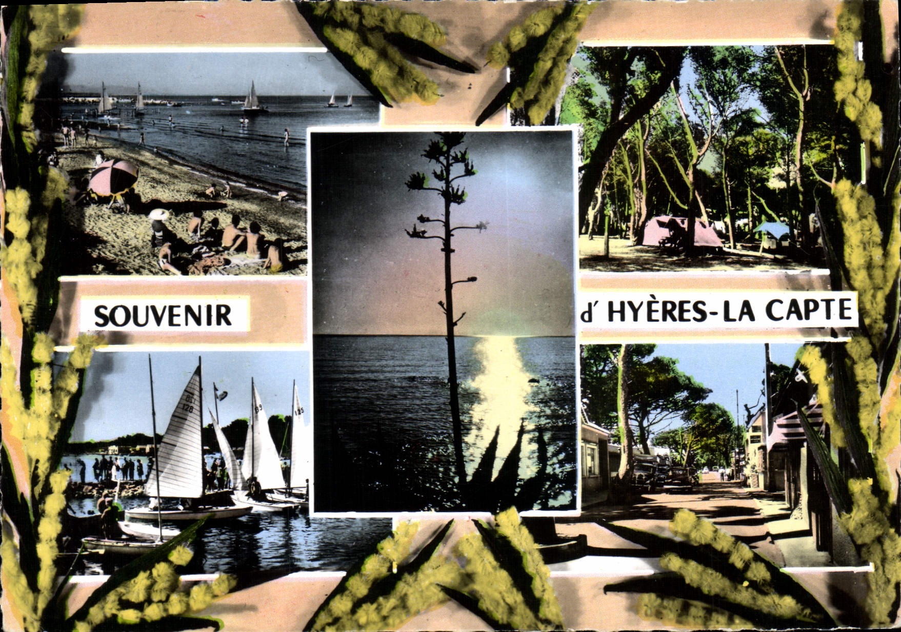 CPSM La Cote A'Azur Hyeres La Capte Var La Plage Le Port