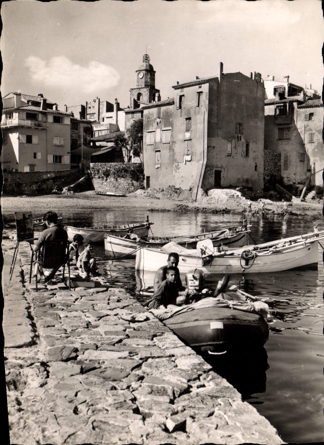 CPSM Les Bords de la Riviera St Tropez Var Le Port des Pecheurs