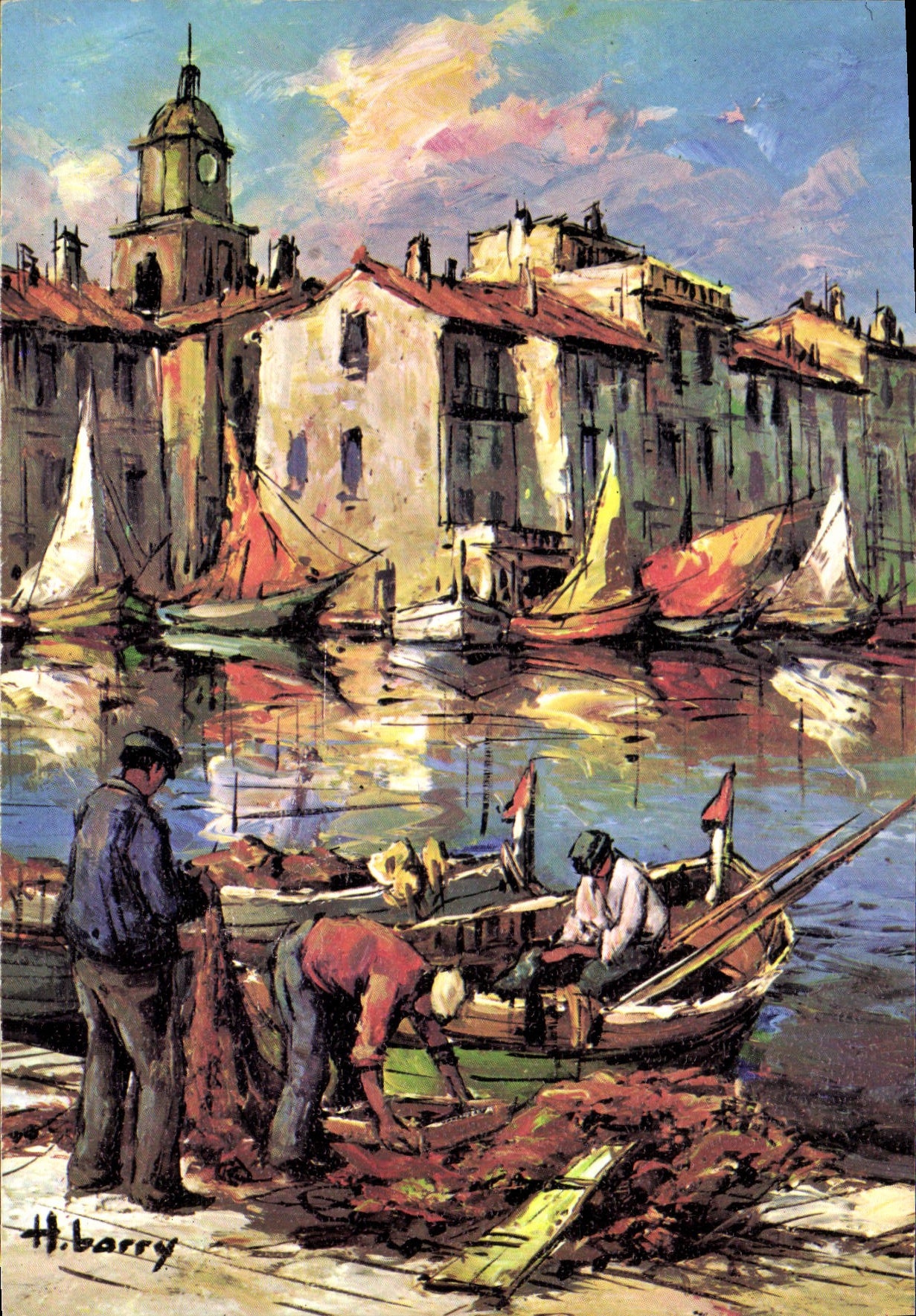 CPSM La Cote D'Azur inoubliable St Tropez Le Port des Pecheurs