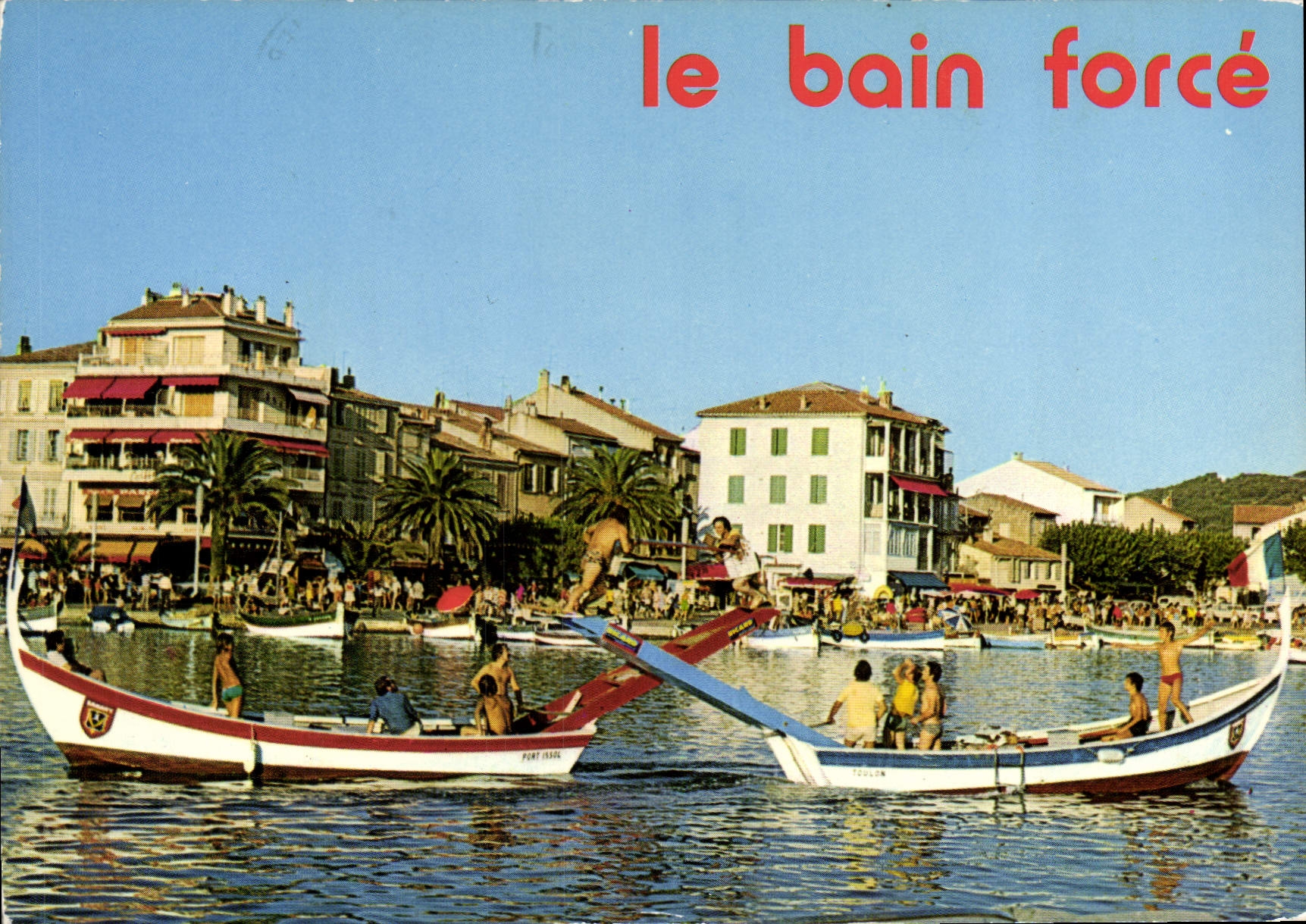 CPSM Sanary Les Joutes la force l'adresse ou le bain force