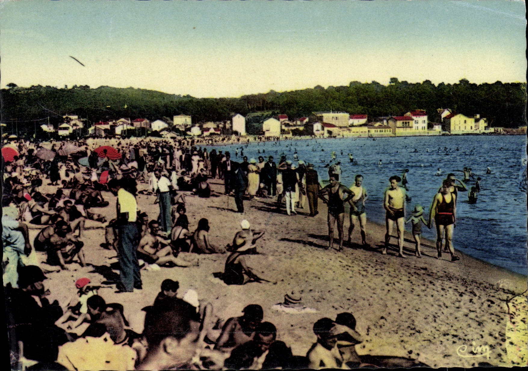 CPSM Environs de Toulon Les Sablettes Var La Plage 