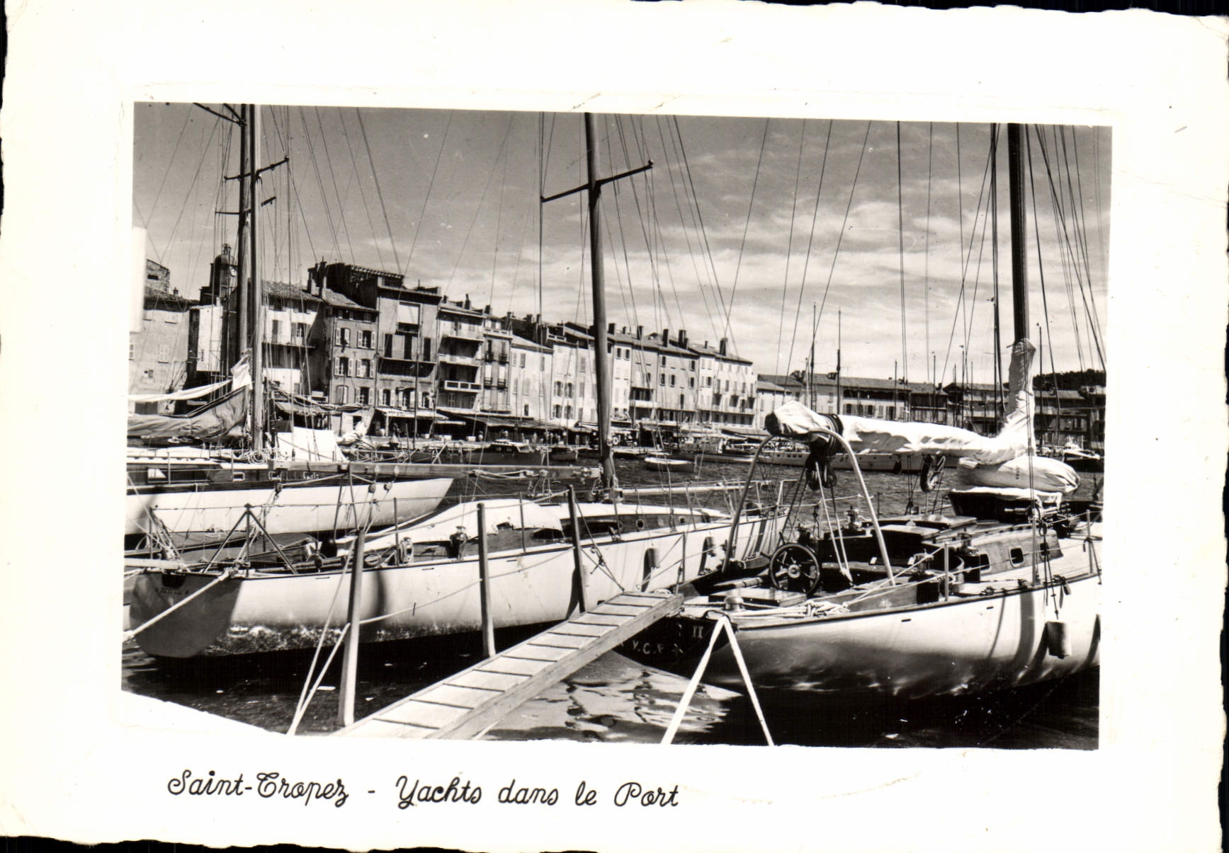 CPSM St Tropez Yachts dans le Port