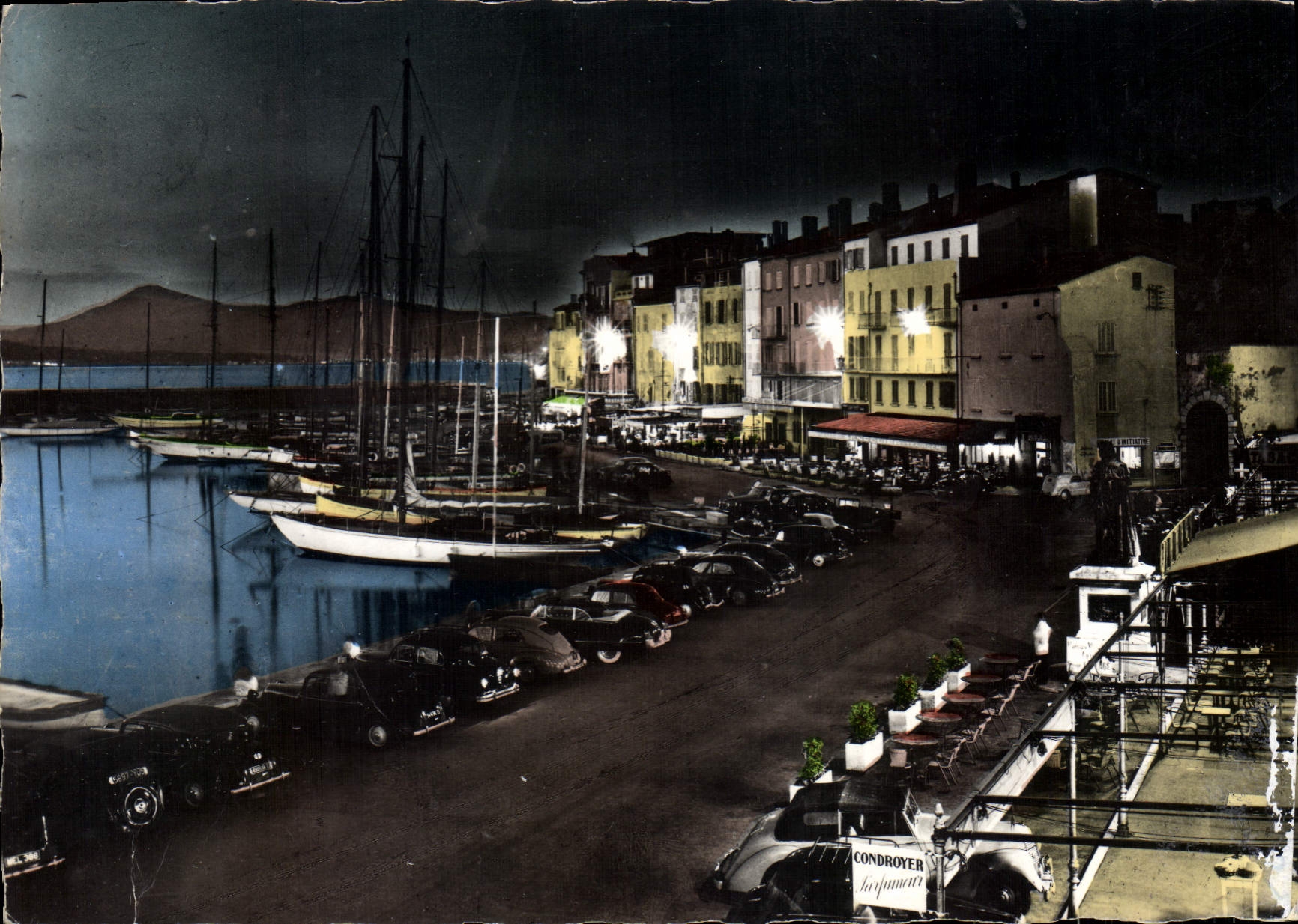 CPSM St Tropez Var Le Port Vue de nuit