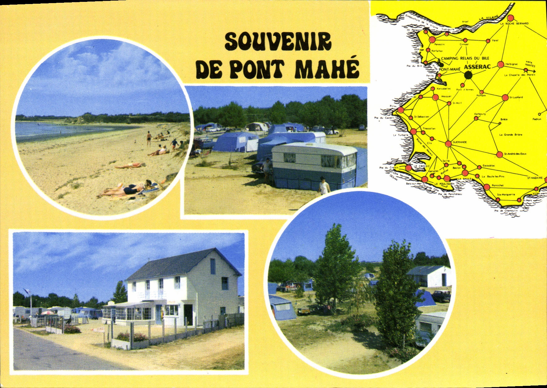 CPSM Pont Mahe L Atl La Plage Camping Relais du Bile