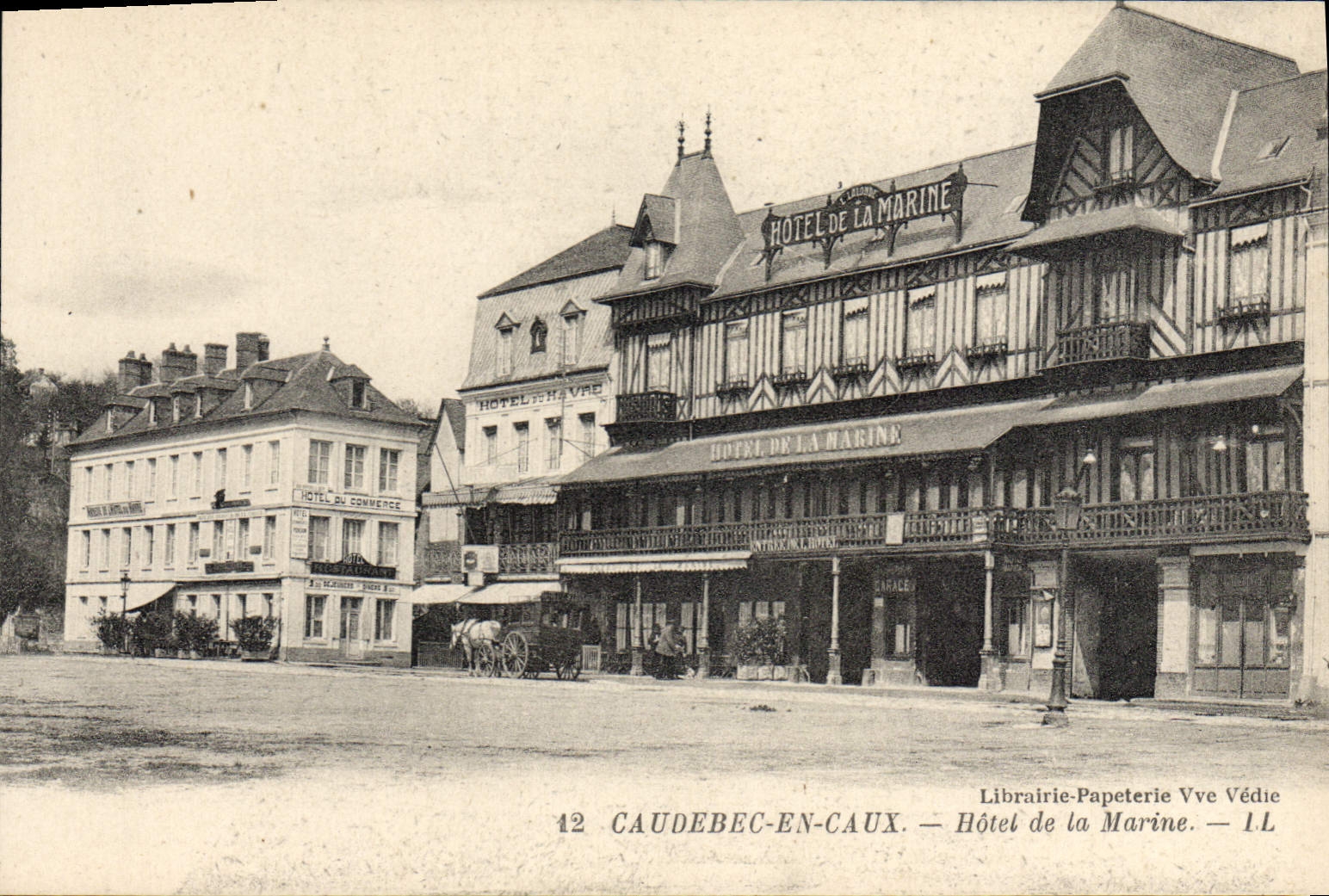 CPA Caudebec en Caux hotel de la Marine 
