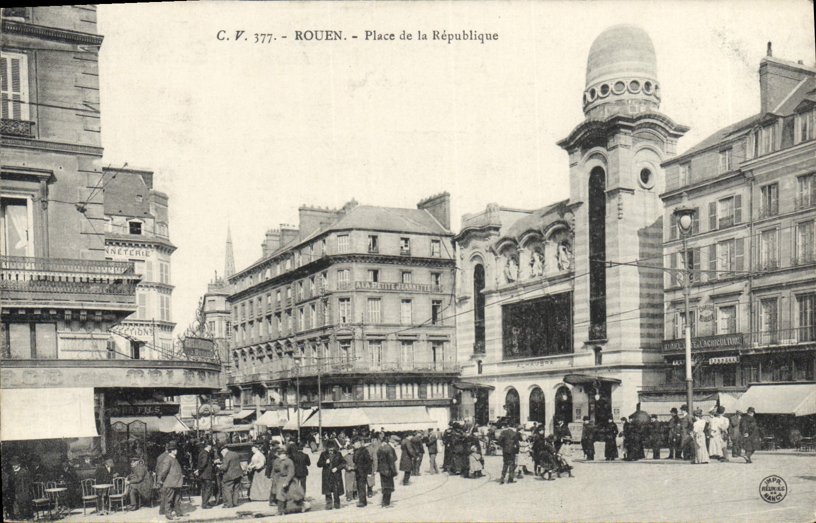 CPA Rouen place de la Republique 