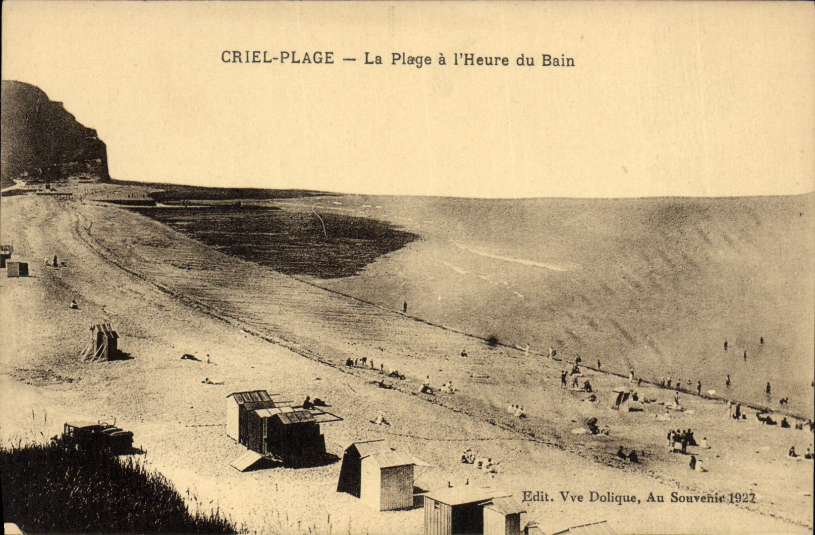CPA Criel Plage la plage a l'Heure du Bain 