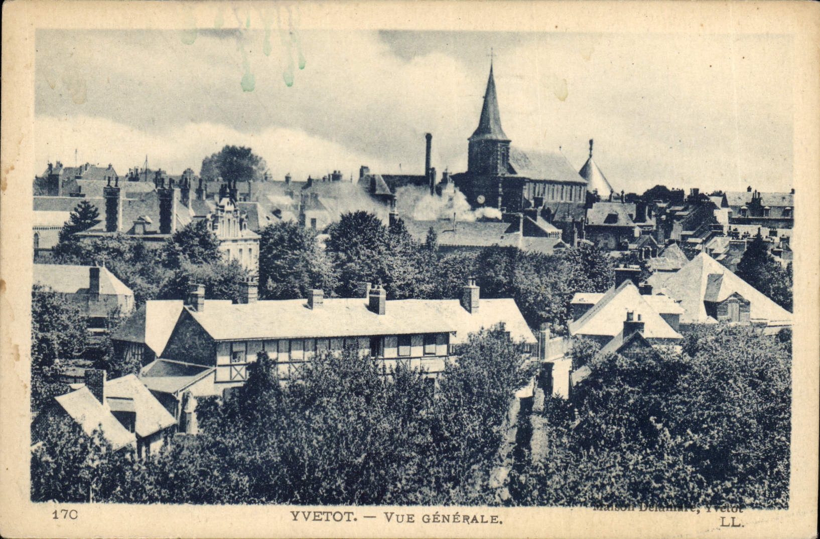 CPA Yvetot vue generale 