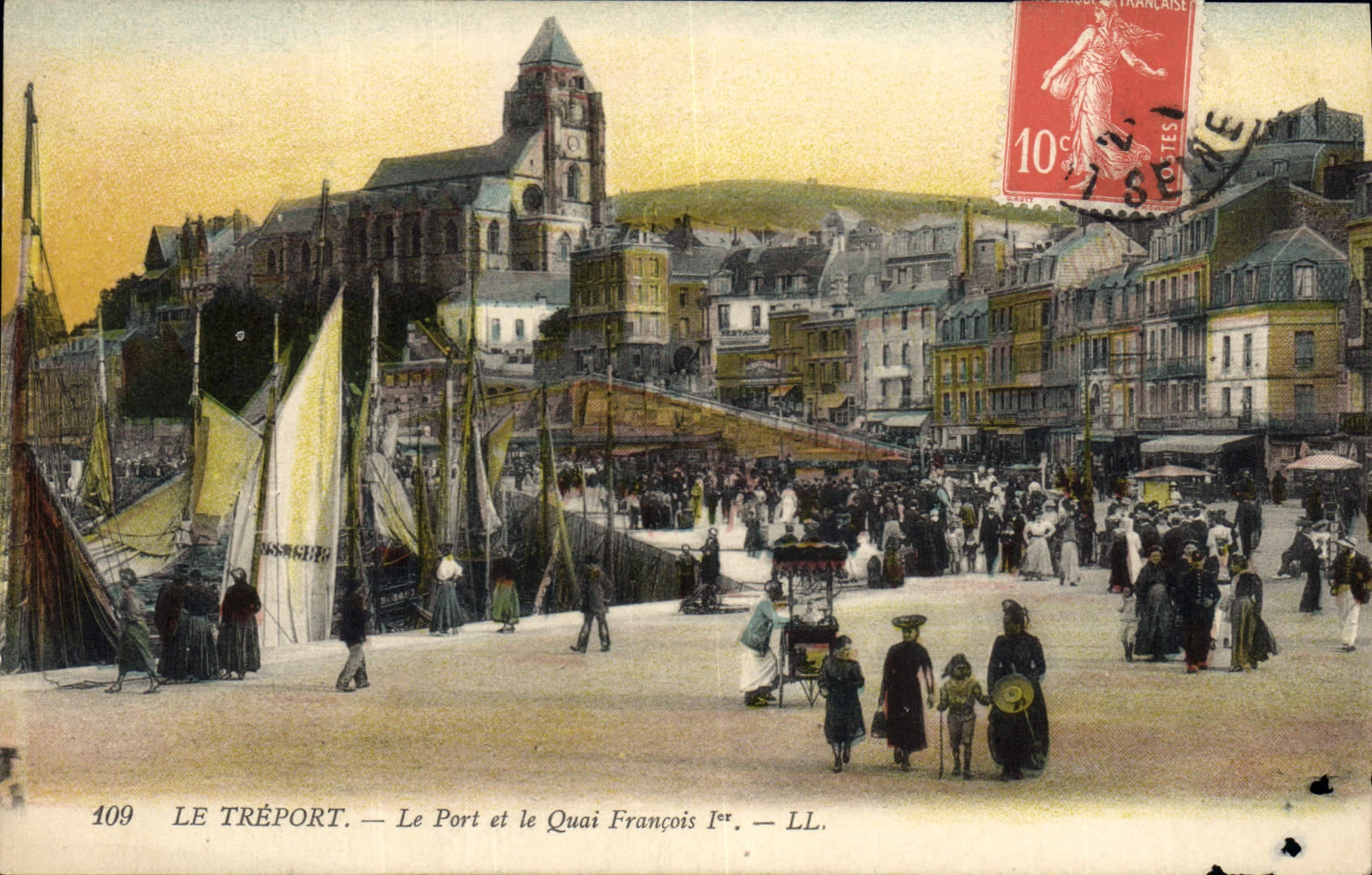 CPA Le Treport le port et le Quai Francois I 