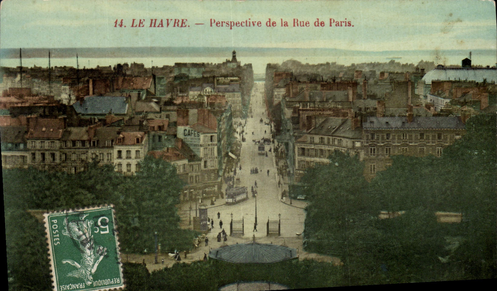 CPA Le Havre Perspective de la rue de Paris 