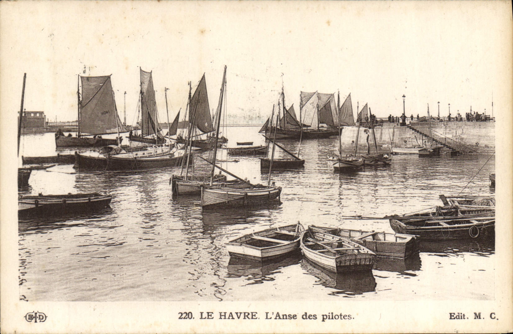 CPA Le Havre l'Anse des pilotes 