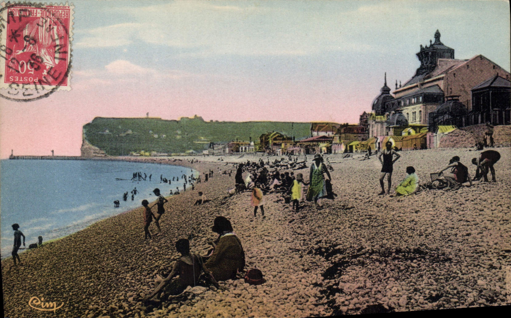 CPA Fecamp Seine Inf la plage 
